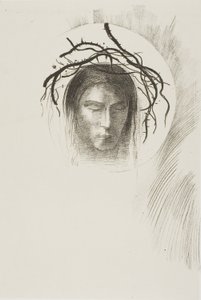 ついに日が現れ、太陽の円盤そのものにイエス・キリストの顔が輝く、プレート 24/24 作： Odilon Redon