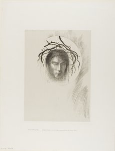ついに日が現れ、太陽の円盤そのものにイエス・キリストの顔が輝く、プレート 24/24 作： Odilon Redon