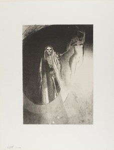 死：あなたを本気にするのは私です。 Let Us Embrace Each Other、プレート 20/24 作： Odilon Redon