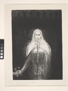And He Had In His Right Hand Seven Stars... (チンアップリケ紙にリトグラフ) 作： Odilon Redon