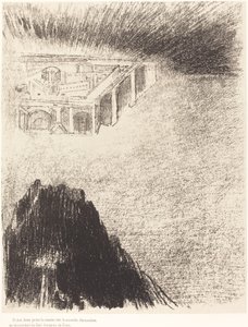 そしてヨハネは、聖なる都、新しいエルサレムが神から天から降りてくるのを見た 作： Odilon Redon