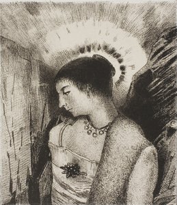 これはイデア人の山の母である善の女神、プレート 15/24 作： Odilon Redon