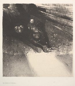 恐ろしい幼虫、1896年。 作： Odilon Redon