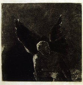 ボードレールの「Les Fleurs du Mal」のためのオディロン・ルドンによるイラストレーション。1891. 作： Odilon Redon