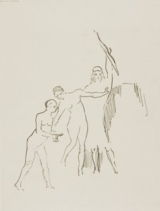 即座に3人の女神が立ち現れる、24枚中11枚目 作： Odilon Redon