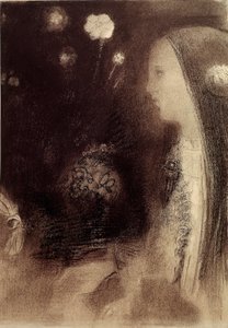 夢の中で オディロン・ルドン（1840-1916）によるエングレーヴィング 1879年 パリ、個人蔵 作： Odilon Redon