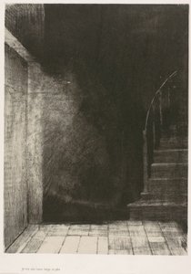 それは手だった、肉と血が私のものと同じくらいあるように見える、プレート 4/6 作： Odilon Redon