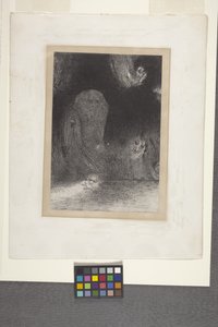 天国で何度も見た（アップリケ紙にリトグラフ） 作： Odilon Redon