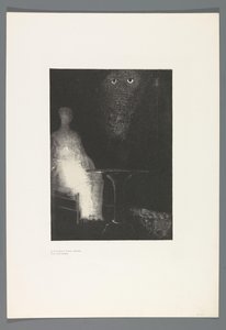 Je vis dessus le輪郭の蒸気 La Maison Hautée、6枚のリトグラフの表紙のタイトル ページ Het Haunted House、La Maison Hantée、Bulwer-Litton によるテキスト付きのイラスト、Rene Philipon によるフランス語への翻訳 (シリーズ タイトル) 作： Odilon Redon