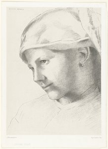 ジョン・メイシェ 若い女の子（オブジェクトのタイトル） 作： Odilon Redon