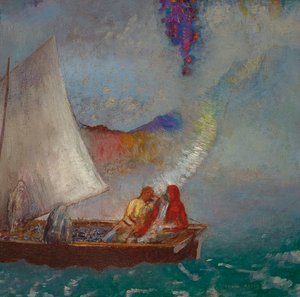 灰色の帆、ええと、1900年から1904年。 作： Odilon Redon