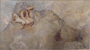 太陽の戦車 1910年頃（油彩・キャンバス） 作： Odilon Redon