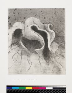 海獣は皮のように丸く、1896年 作： Odilon Redon