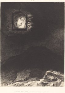 不安定なきらめき、頭がぶら下がっている 作： Odilon Redon