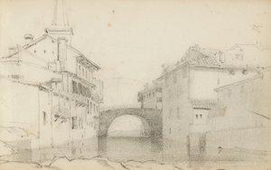 スケッチブックのページ「バスク地方」 作： Odilon Redon