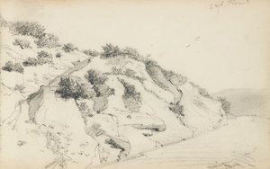 スケッチブックのページ「バスク地方」 作： Odilon Redon