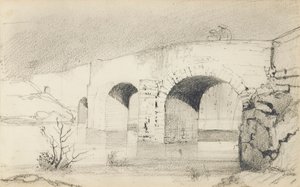 スケッチブックのページ「バスク地方」 作： Odilon Redon
