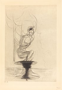 時々、古い回想フラスコを見つけて、そこから完全な人生で戻ってきた魂を出します 作： Odilon Redon
