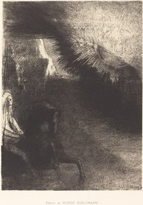 月下世界の巡礼者 作： Odilon Redon