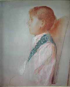 マダム・オディロン・ルドンの肖像 - パステル画 作： Odilon Redon