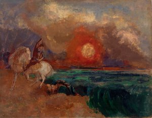 セントジョージとドラゴン 作： Odilon Redon