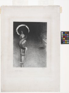 Serpent-Aureole (チンアップリケ紙にリトグラフ) 作： Odilon Redon