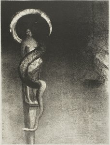 蛇の光輪 作： Odilon Redon