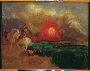 セントジョージとドラゴン 作： Odilon Redon