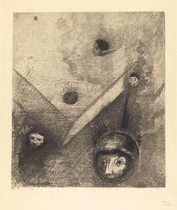 私たちの夜の背景に神は彼の知っている指で多形の執拗な悪夢をなぞる 作： Odilon Redon