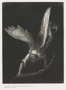 聖ヨハネの黙示録：そして、私は彼の右手で見たその土...、1899年。 作： Odilon Redon