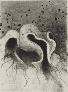 The Beasts of the Sea, Round Like Leather Bottles, プレート 22/24 作： Odilon Redon
