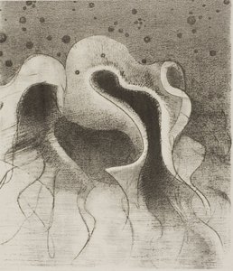 The Beasts of the Sea, Round Like Leather Bottles, プレート 22/24 作： Odilon Redon