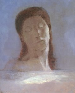 目を閉じて 作： Odilon Redon