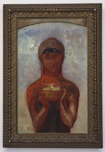 謎の杯、またはシビル、1890年頃 作： Odilon Redon
