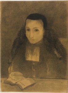 ラーマーヤナを読む小さな修道院長 作： Odilon Redon