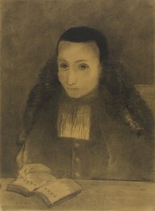 ラーマーヤナを読む小さな修道院長、1883年 作： Odilon Redon