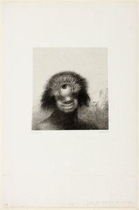 海岸に浮かぶ奇形のポリープ、一種の微笑みと恐ろしいサイクロプス、「Les Origines」からのプレート 3/8