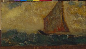神秘的なボート 作： Odilon Redon