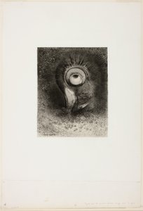 花に試みられた最初のビジョンがありました、「Les Origines」からのプレート 2/8 作： Odilon Redon
