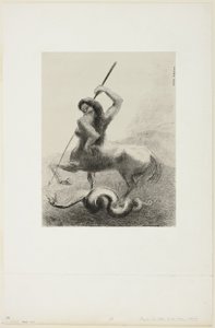 There Were Struggles and Vain Victories、「Les Origines」からのプレート 6/8 作： Odilon Redon
