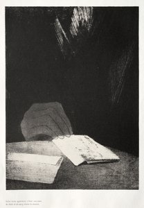 どう見ても俺と同じ肉と血の手だった 作： Odilon Redon