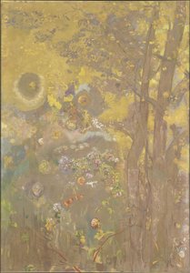 黄色の背景の木、1901