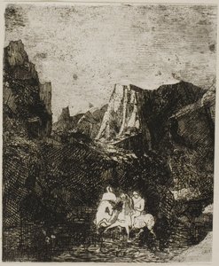 二人の小さな騎手 作： Odilon Redon