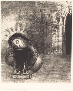 長いさなぎ 血の色 作： Odilon Redon
