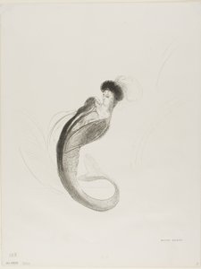 無題のトライアルリトグラフ 作： Odilon Redon