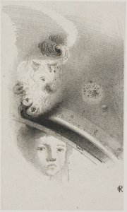 無題のトライアルリトグラフ 作： Odilon Redon