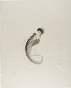 無題のトライアルリトグラフ 作： Odilon Redon