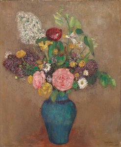 花瓶 作： Odilon Redon