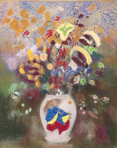 日本の戦士と花瓶、1905-1908 作： Odilon Redon