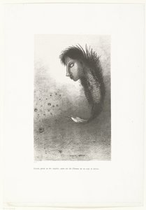すると、人間の頭と魚の体を持つ奇妙な生き物が現れました Ensuite, parait un être singulier, ayant une tête d